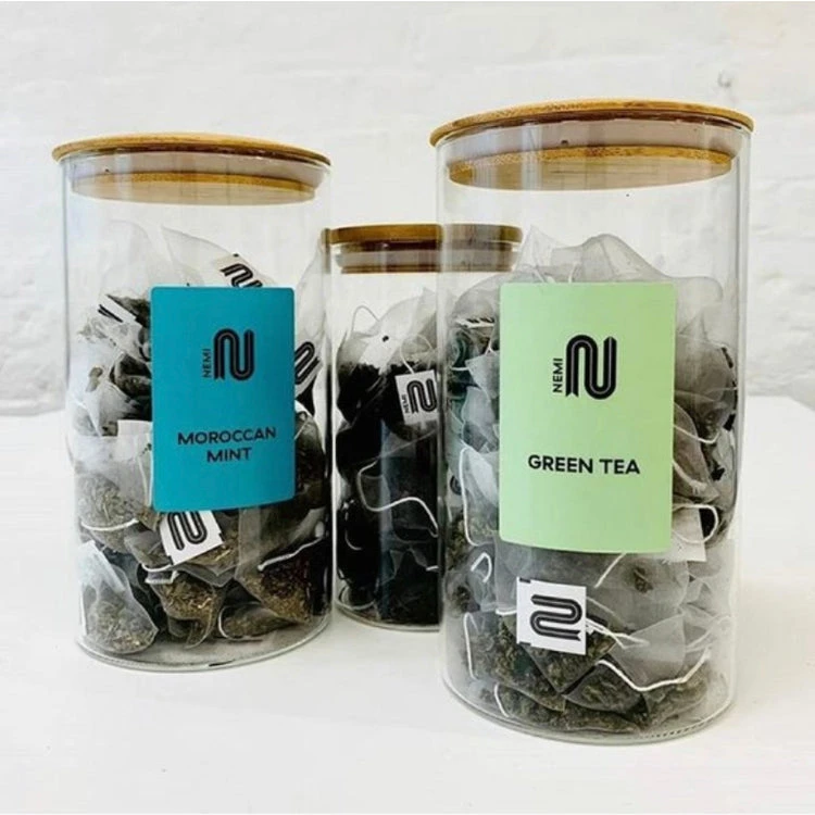 Nemi Teas Glass Jar 3 Nemi Teas Glass Jar