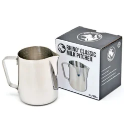 Rhinowares Stainless Steel Milk Pitcher -Coffee Machine Shop Rhinowares350mlJugandbox