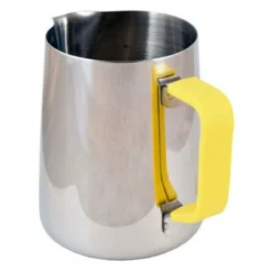 Yellow Handle Silicone Sleeve For Milk Pitcher Jug