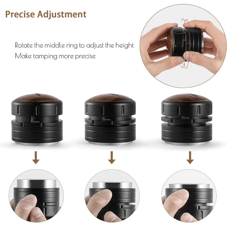 MHW-3Bomber Slow Rebound Palm Tamper Adjustable Depth 58.35MM Ripple Base 5 MHW-3Bomber Slow Rebound Palm Tamper Adjustable Depth 58.35MM Ripple Base - Image 3