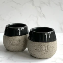 ECM Branded Handmade Stoneware Cups