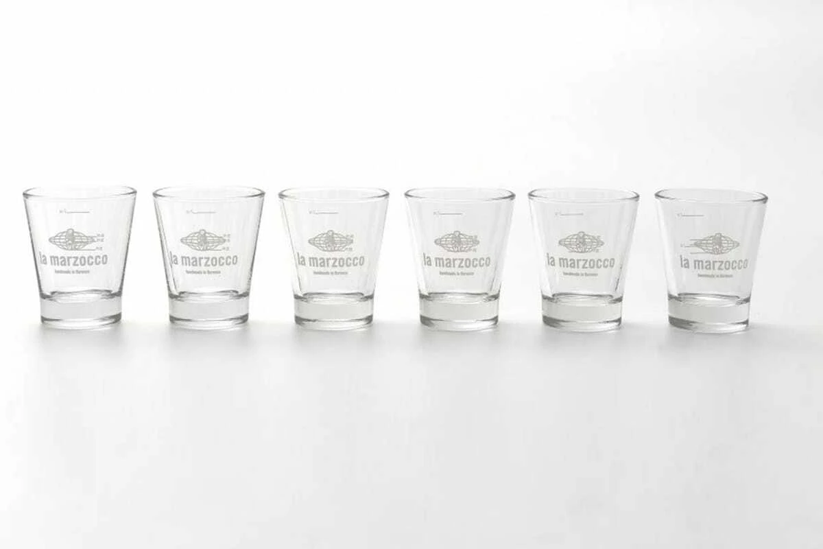 LA MARZOCCO SHOT GLASSES SET OF 6 3 LA MARZOCCO SHOT GLASSES SET OF 6